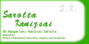 sarolta kanizsai business card